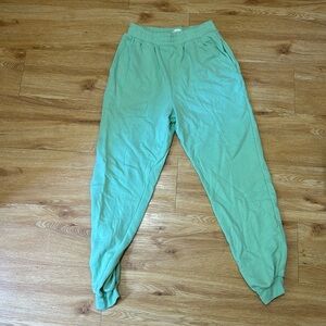light green sweatpants